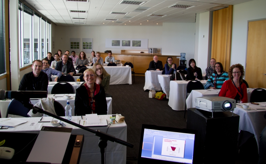 There were about 40 people in attendence, but I only remembered to take the picture after the class was over. These are most of the survivors.